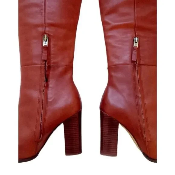Sam Edelman Women's Natasha High Red Knee High Boot Burgundy 7.5 NWT - Picture 3 of 12
